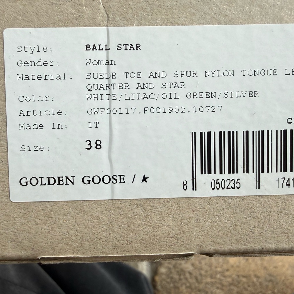 Golden Goose Ballstar Sneakers white/lilac glitter. 100% authentic EU38 worn 2X - Picture 10 of 11